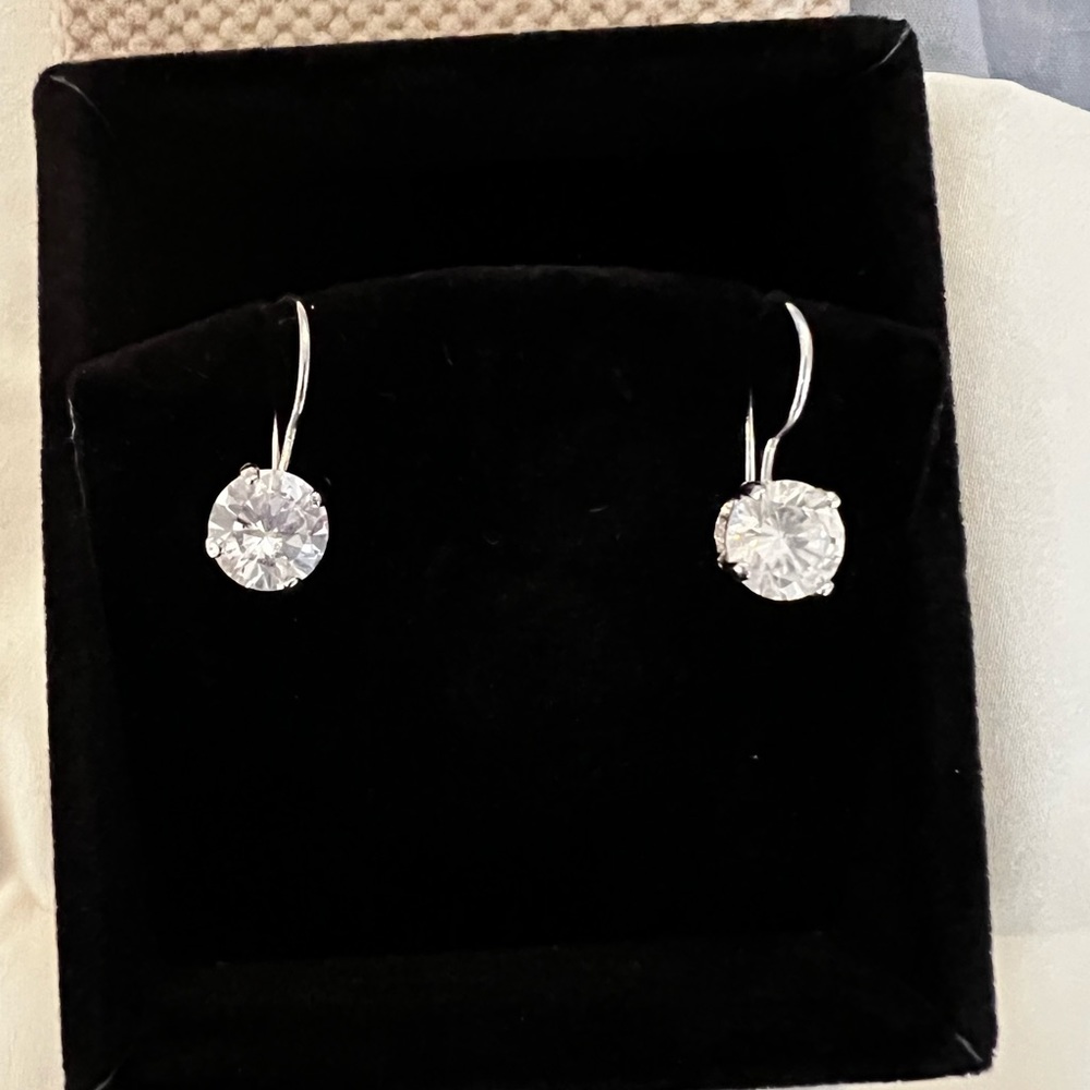 Silver CZ earrings